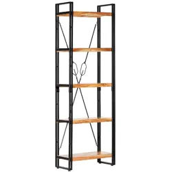 vidaXL Bücherregal NA Bücherregal 5 Fächer 60x30x180 cm Akazie Massivholz braun