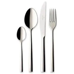Besteck-Set VILLEROY & BOCH "Tafelbesteck Piemont 4er Set silber", silber, Essbesteck-Sets