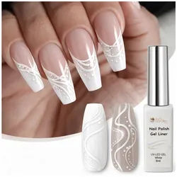 Sun Garden Nails Gel-Nagellack Nail Polish Nail Liner White 8ml – Für feine Linien & Designs, Extra feine Nail-Liner-Spitze – Für Linien, Details und Nailart