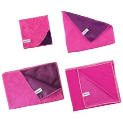 Kochblume Geschirrtuch, (Probier-Set, 4-tlg) lila|rosa