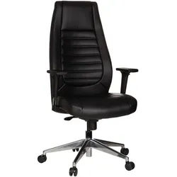 Mid.you Chefsessel , Schwarz , Textil , Drehkreuz , 65x133x65 cm , Sitzfläche 360° drehbar, ergonomische Rückenlehne , Büromöbel, Bürostühle, Chefsessel