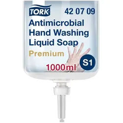 Tork Flüssigseife / Händedekontaminationsseife »Premium« 1,0 l Tork S1 transparent