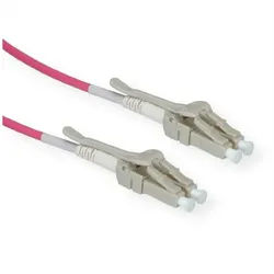 ROLINE LWL-Kabel 50/125μm OM4, LC/LC Glasfaserkabel, (1000.0 cm), LSOH, Low-Loss, Data Center lila