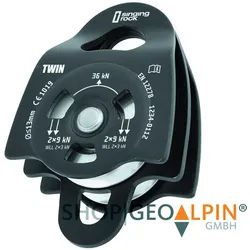 SINGING ROCK - Umlenkrolle - TWIN ROLL Schwarz
