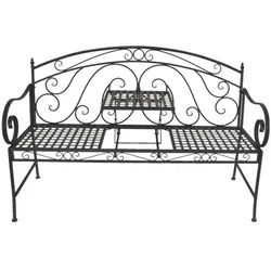 Garden Pleasure Gartenbank »Saket« mit hochklappbarem Tisch für 2 Personen schwarz schwarz, 146x89 cm