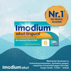 IMODIUM® akut lingual Schmelztabletten bei akutem Durchfall 6 St