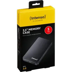 Intenso Festplatte 5TB, USB 3.0, 6.35cm (2.5''), schwarz Portable, Memory Case, Retail