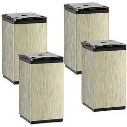 SO-TECH® Möbelfuß QUEBEC Edelstahloptik, höhenverstellbar Aluminium, (4-St), Höhe 120 mm (10 mm) 40 x 40 mm, für feststehende Möbel silberfarben 4 cm x 8 cm x 4 cm