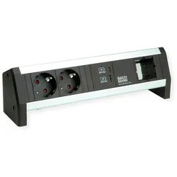 BACHMANN DESK 2xSchutzkontakt USB A&C, USB Charger 22W 1xABD GST18
