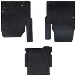 vidaXL Auto-Fußmatte TRANSIT CUSTOM 2023- Autofußmatte 3 pcs Schwarz Geeignet für TRANSIT C schwarz
