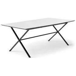 Hammel Furniture Esstisch Meza Designtisch mit Auszugsfunktion und 2 Einlegeplatten weiß 165 cm x 74 cm x 90 cm