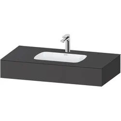 Duravit Qatego Einbauwaschtisch mit Konsole Graphit Matt 1000x550x170 mm - QA4691049490000 QA4691049490000