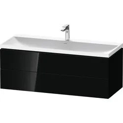 Duravit L-Cube c-shaped Set wandhängend Schwarz Hochglanz 1200x480x480 mm - LC6953O40400000 LC6953O40400000