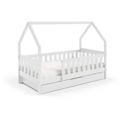 Masseno Kinderbett Bella mit Bettkasten 80x160 cm Weiß , Holz , 80x160 cm , Babymöbel & Kindermöbel, Kinderzimmer & Jugendzimmer, Kinderbetten, Spielbetten