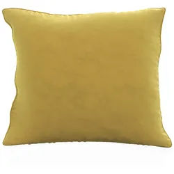 Intirilife 2x Kissenbezug Kissenbezüge aus Samt 40x40 cm in Gelb - Bezüge für Sofakissen Zierkissen Couchkissen Dekokissen