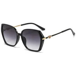 LuxusKollektion Retrosonnenbrille Sonnenbrille Damen Groß Schmetterlingsästhetik Schwarz 54 Millimeter