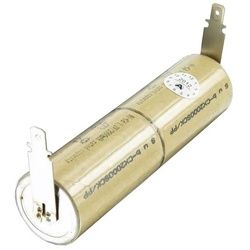 NiCd AkkuPack 2,4 Volt für Staubsauger mit 4,8mm und 6,3mm Steckkontakt, Maße (LxBxH): 85x23x23mm