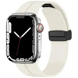 mutural Smartwatch-Armband Silikonarmband kompatibel mit Apple Watch – 38–49 mm weiß