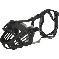 TRIXIE Muzzle Flex Maulkorb, Gummi, L, schwarz