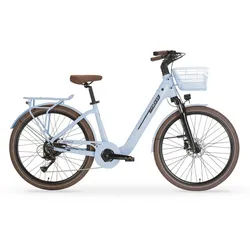 MBM E-Bike, 7 Gang 7-Gang Shimano Acera Schaltwerk, 7-Gang Shimano Acera Schaltwerk, Bürstenloser, wartungsfreierEtrotek Heckmotor 45Nm, 540 Wh, Elektro-Citybike NEFELE 28 Zoll blau
