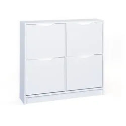 Inter Link Schuhschrank Schuhkipper Westphalen - 4 Klapptüren weiss