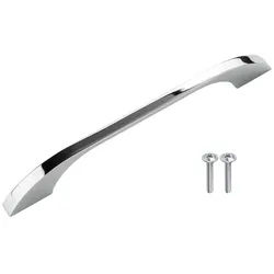 SO-TECH® Möbelgriff Bügelgriff TIAN BA 128 mm (LxBxH: 167 x 9 x 25 mm) Schrankgr (1-St), Schubladengriff Chrom poliert silberfarben