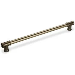 SO-TECH® Möbelgriff Bügelgriff ROUVEN Edelstahloptik matt dunkel BA 160 - 320 mm, Lochabstand 320 mm Edelstahloptik dunkel matt inkl Schrauben silberfarben Bohrlochabstand: 320 mm