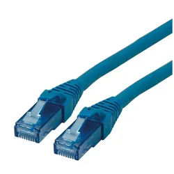 ROLINE Patchkabel Cat.6A UTP, Component Level, LSOH LAN-Kabel, RJ-45 Männlich (Stecker), RJ-45 Männlich (Stecker) (1000.0 cm) blau