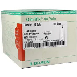 Omnifix Solo Insulinspritzen 1 ml U40 100X1 ml