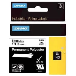 DYMO Beschriftungsband 1805442 Schriftband vinyl schwarz/weiß