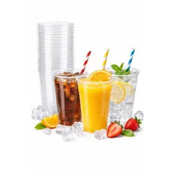 Lauroo Trinkbecher 3000 Stück Transparent 200 ml Plastikbechern Partybecher für Cola, Saft, Bier & Cocktails (30x100)