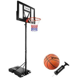 tectake Basketballkorb Dirk,mit Rollen, inklusive Ball und Pumpe,schwarz , Schwarz , Textil , 111x150 cm , Ce , Freizeit & Co, Sport & Fitness