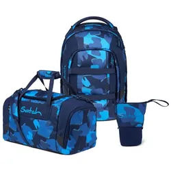 Satch Schulrucksack Pack (3tlg., inkl. Pencil Slider und Sporttasche)