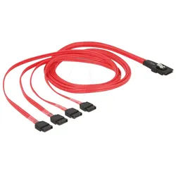 DELOCK 83074 - miniSAS SFF-8087 > 4x SATA 7 Pin 1 m