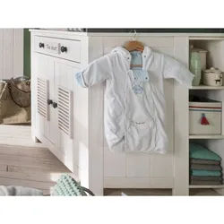 INFANSKIDS »Lucky« Babyzimmer Anstellregal B22 x H90 x T22 cm, weiss/grau