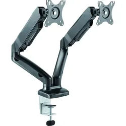 ICY BOX Monitor-Halterung "ICY BOX Ständer mit Tischhalterung für zwei Monitore bis zu 27 (68cm)", schwarz, Gerätehalterungen, Drehmomenteinstellung