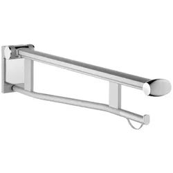 KEUCO PLAN Care Stützklappgriff, rechts Ausführung mit Funk-WC-Spülauslösung, 850mm, 34903171851, Farbe: Aluminium silber-eloxiert/weiß