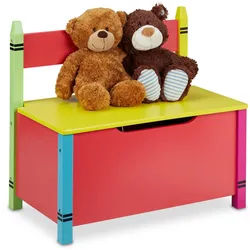 Relaxdays Kindersitzbank , Multicolor , Holzwerkstoff , 60x54.5x35 cm , Babymöbel & Kindermöbel, Kinderzimmer & Jugendzimmer, Kindersitzgruppe