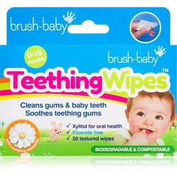 Brush Baby Applemint Servietten für die Zähne für Kinder 20 St.