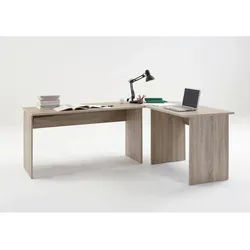 Mid.you Eckschreibtisch , Eichefarben , Holzwerkstoff , 155x76x205 cm , Made in Germany , Büromöbel, Schreibtische, Eckschreibtische