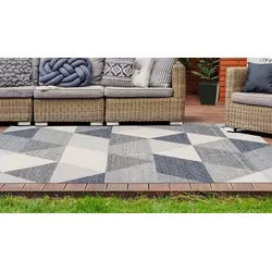 Teppich ARTE ESPINA "Yoga 400", grau (grau, creme), B:80cm H:10mm L:150cm, Polyester, Teppiche, Teppich, Teppich für Indoor & Outdoor, Fußbodenheizung geeignet, Pflegeleicht