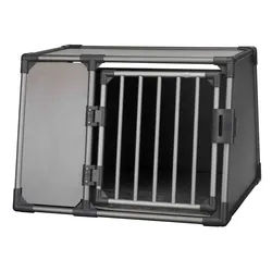 TRIXIE Hundetransportbox Aluminium graphit Größe L (92 x 64 x 78 Centimeter)
