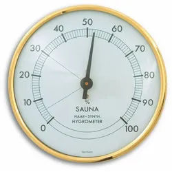 TFA Dostmann Raumthermometer TFA 40.1003 Analoges Sauna-Hygrometer mit Metallring