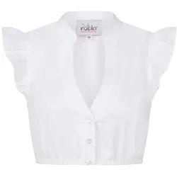 Dirndlbluse NÜBLER "Dirndlbluse kurzarm Carla", Damen, Gr. 32, weiß, Obermaterial: 100% Baumwolle CO., Blusen Dirndlbluse