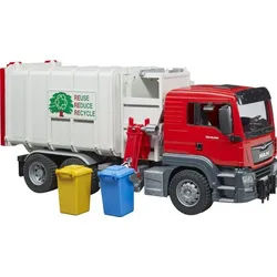 Bruder bruder 03761 MAN TGS Seitenlader Müll-LKW und 2 Mülltonnen