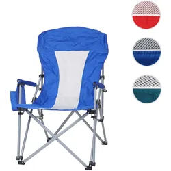 Campingstuhl HWC-L50, Klappstuhl Anglerstuhl Regiestuhl, waschbar Schutzhülle Stahl Stoff/Textil ~ blau