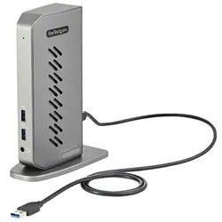 USB-C USB-A Dock - Hybrid Universal USB 3.0 Laptop Docking Station - Dual Monitor 4K 60Hz HDMI/DisplayPort - 6xUSB Type-A/GbE - docking station - USB - 2 x HDMI 2 x DP - GigE