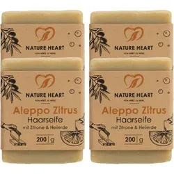Nature Heart Aleppo Seife - Zitrus Haarseife Kapseln 4x200 g