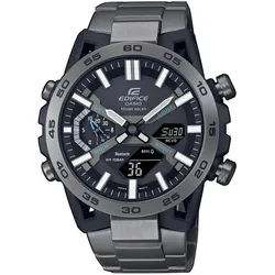 CASIO EDIFICE Smartwatch, Solaruhr, Armbanduhr, Herrenuhr, Bluetooth, Stoppfunktion,Phone Finder grau