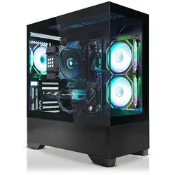 SYSTEMTREFF AMD Ryzen 5 7500X3D mit AMD Radeon RX 9060 XT 8GB Gaming-PC (AMD 7500X3D 7500X3D, Radeon RX 9060 XT, 32 GB RAM, 1000 GB SSD, Luftkühlung) schwarz
